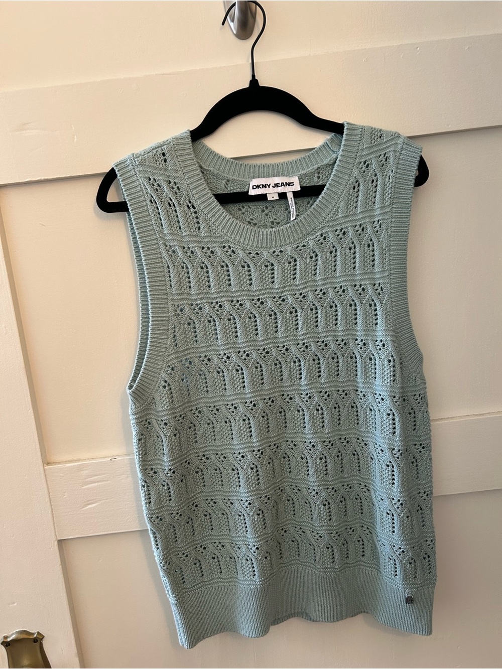 DKNY Jeans Women's Light Sage Knit Sleeveless Sweater Tank